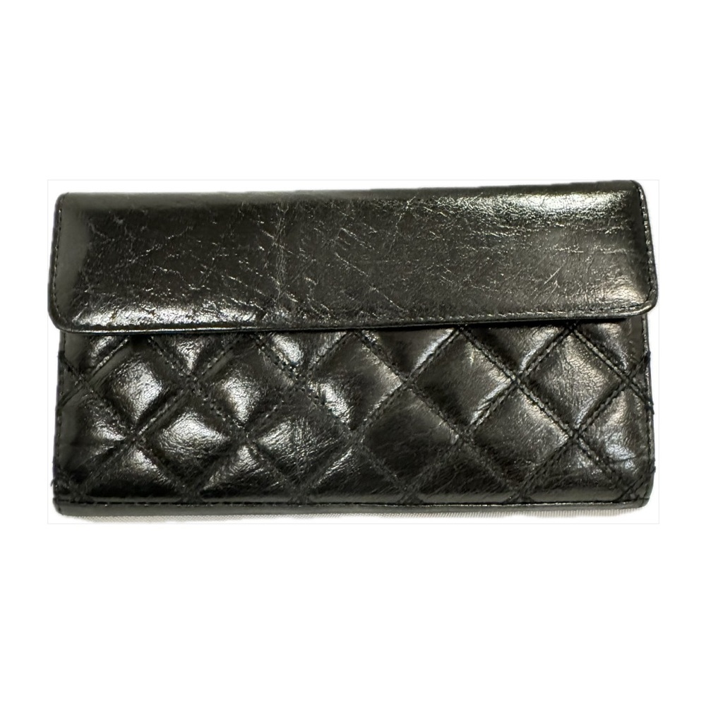 Buxton Leather Checkbook Wallet